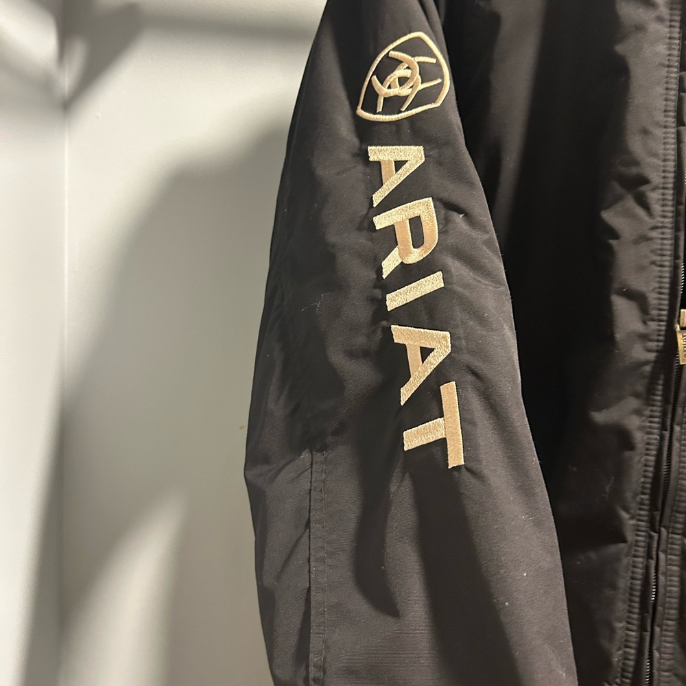 Ariat Black Jacket with Tan Logo